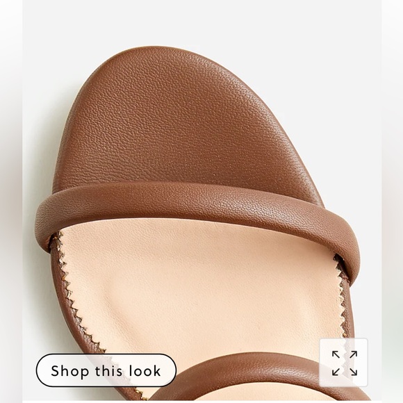 NIB J.Crew Lucie slingback block-heel sandals in leather brown BE786 - Picture 2 of 8